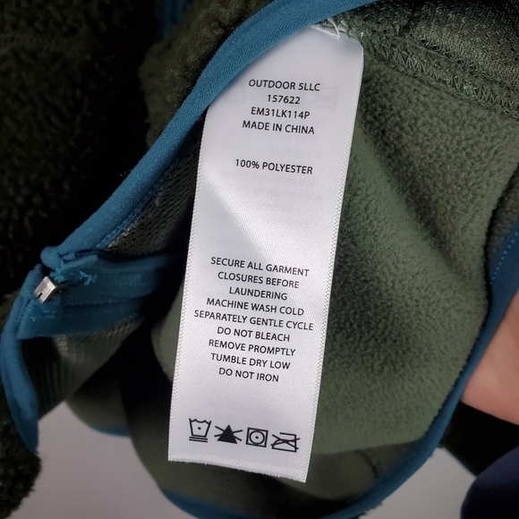 Eddie Bauer Green Sherpa Zip Jacket Men XL - Picture 9 of 11